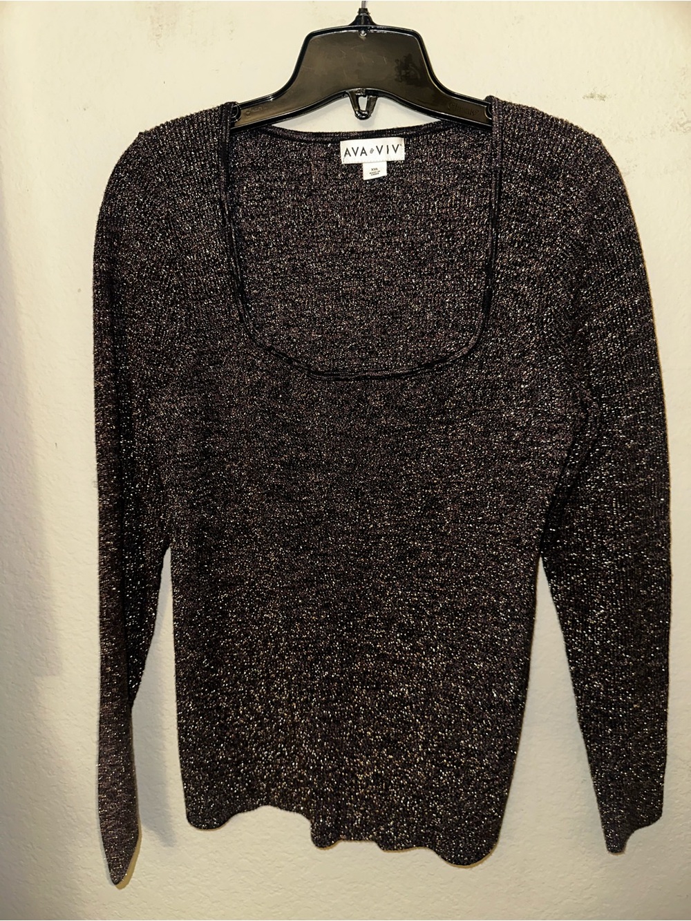Ava Viv sparkle knit long sleeve size XXL